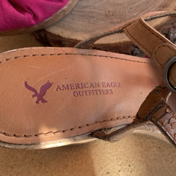 Cork platforms American Eagle Pink Shoes - Picture 2 of 8